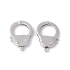 Tarnish Resistant 304 Stainless Steel Handcuff Clasps X-STAS-D009-02-1