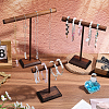 3 Sets 3 Styles T-Bar Wood Bracelet Organizer Display Stands BDIS-PH0001-10-4