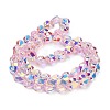 Electroplate Transparent Glass Beads Strands EGLA-B012-AB09-2