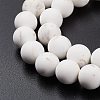 Frosted Round Natural Magnesite Beads Strands G-I168-07-8mm-3