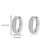925 Sterling Silver Moissanite Hoop Earrings for Women BC8310-6