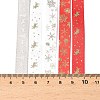 10M  5 Colors Hot Stamping Christmas Polyester Ribbons Set LS-OCOR-XCP0002-03-3