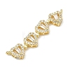 Saint Patrick's Day Brass Micro Pave Clear Cubic Zirconia Deployable Pendants KK-A293-27B-G-3