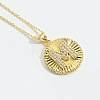 Brass Micro Pave Cubic Zirconia Necklaces FS-WG1D774-13-1