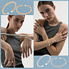 2Pcs 2 Colors 304 Stainless Steel Braided Cuff Bangles BJEW-UN0001-25-6