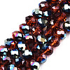 Electroplate Transparent Glass Beads Strands X-EGLA-A034-T8mm-Q18-1