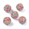 Round Resin Rhinestone Beads OACR-Z035-02C-1