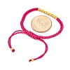 Polyester Cord Braided Bead Bracelets for Women BJEW-L698-01G-07-5