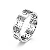 Non-Tarnish Hollow Word Stainless Steel Finger Rings FIND-PW0020-13F-P-1