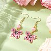 Glass Dangle Earrings EJEW-MZ00259-04-2