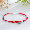 Synthetic Turquoise Bead Charm Bracelets IR3268-2-1