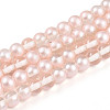 Baking Paint Transparent Glass Beads Strands DGLA-N011-6mm-03-1