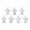60Pcs Heart Angel Acrylic Pendant Decorations HJEW-JM02538-01-S-1