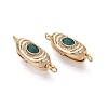 Brass Micro Pave Clear Cubic Zirconia Box Clasps KK-Q074-05G-1