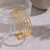 Minimalist 304 Stainless Steel Multi-Strand Twisted Cuff Bangles SR5020-2