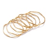 7Pcs Women's Simple Fashion Vacuum Plating 304 Stainless Steel Stackable Bangles BJEW-O182-10G-2
