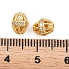 Brass Micro Pave Clear Cubic Zirconia Beads KK-Z162-13G-3