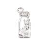 Brass Micro Pave Clear Cubic Zirconia Pendants KK-D225-02P-1