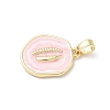 Brass Enamel Pendants KK-Z134-01G-02-2