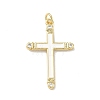 Brass Micro Pave Cubic Zirconia Pendants KK-Z153-24G-01-1