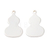 925 Sterling Silver Blank Gourd Charms STER-F057-06S-1