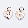 Brass Micro Pave Cubic Zirconia Charms LS-RB-I078-67RG-NR-2