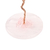 Natural Rose Quartz Chips Tree Decorations DJEW-S001-01A-3