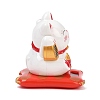 ABS Plastic Solar Powered Maneki-neko Figurines DJEW-B017-01A-01-3