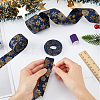 6M 3 Styles Christmas Double Face Printed Polyester Ribbons OCOR-FH0001-26B-3