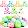 35Pcs Printed Opaque Acrylic Beads RESI-PA0001-51-1