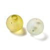 Frosted Transparent Acrylic Beads OACR-F013-13H-2