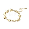 304 Stainless Steel Star Link Chain Bracelets for Women BJEW-U002-02G-2