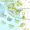 20Pcs 5 Colors Glass & Acrylic Pendants PALLOY-YW00224-5