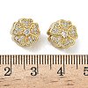 Brass Micro Pave Clear Cubic Zirconia Beads KK-L257-29G-3