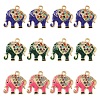 10Pcs Alloy Colorful Rhinestone and Enamel Pendants ENAM-YW0006-14A-2
