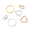 6Pcs 6 Styles 304 Stainless Steel Split Key Rings STAS-TA0003-46-2