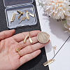 8Pcs 4 Styles Hairdressing Brass Pendants KK-UN0006-11-4