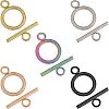 Unicraftale 20 Sets 5 Colors PVD Vacuum Plating 304 Stainless Steel Toggle Clasps STAS-UN0022-68-1