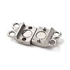 Non-Tarnish 304 Stainless Steel Multi-Strands Magnetic Slide Clasps STAS-P325-06P-2