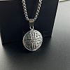 Punk Style 304 Stainless Steel Heart Cross Pendant Necklaces Vintage Trendy Men 304 Stainless Steel Jewelry TC5378-3