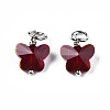 Faceted Transparent Glass Charms GLAA-T024-06H-2