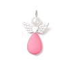Acrylic & Alloy Wing Pendants PALLOY-JF04722-3