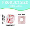 50Pcs Acrylic European Beads MACR-TADJ0001-13V-5