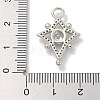 Rack Plating Brass Micro Pave Clear Cubic Zirconia Pendants KK-L224-008P-3