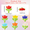 12Pcs 6 Colors Handmade Lampwork Beads LAMP-PA0001-04-2