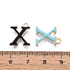 Rack Plating Alloy Enamel Pendants ENAM-T024-53X-G-3