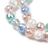 Electroplate Glass Beads Strands EGLA-D300-06-8mm-06-3