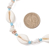 Ocean Natural Cowrie Shell & Chip & Glass Seed Beaded Necklaces NJEW-JN05848-3