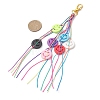 Nylon Thread Cord & Acrylic Smiling Face Pendant Decorations HJEW-JM04601-3