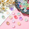 100Pcs Transparent Spray Painted Glass Beads GLAA-CJ0002-26-5